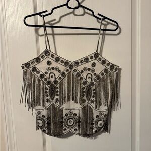 Miss Selfridge Beaded Party Top